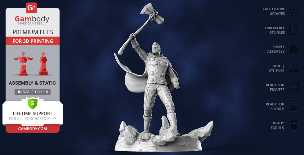 Buy Thor with Stormbreaker 3D Printing Figurine | Assembly