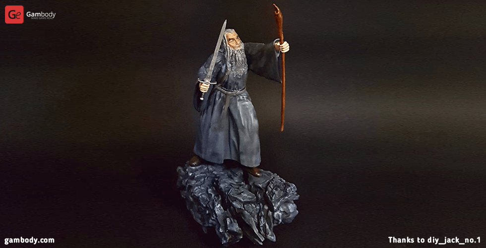 Buy Gandalf the Grey 3D Printing Figurine in Diorama | Assembly