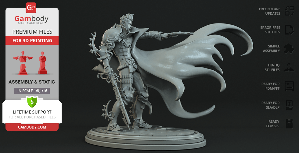 Buy Devil Hunter 3D Printing Figurine | Assembly