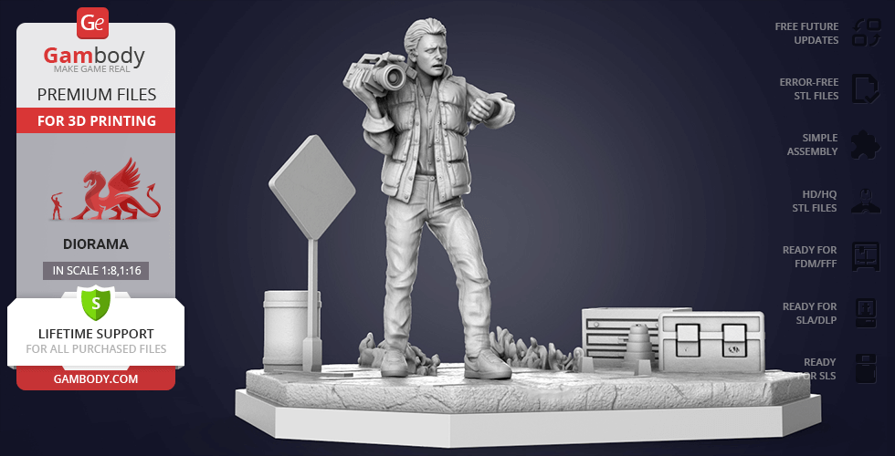 STL file Back to the future Marty and Doc - CHIBICAR No.40・3D print object  to download・Cults