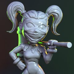 preview of Chibi Harley Quinn 3D Printing Miniature | Assembly