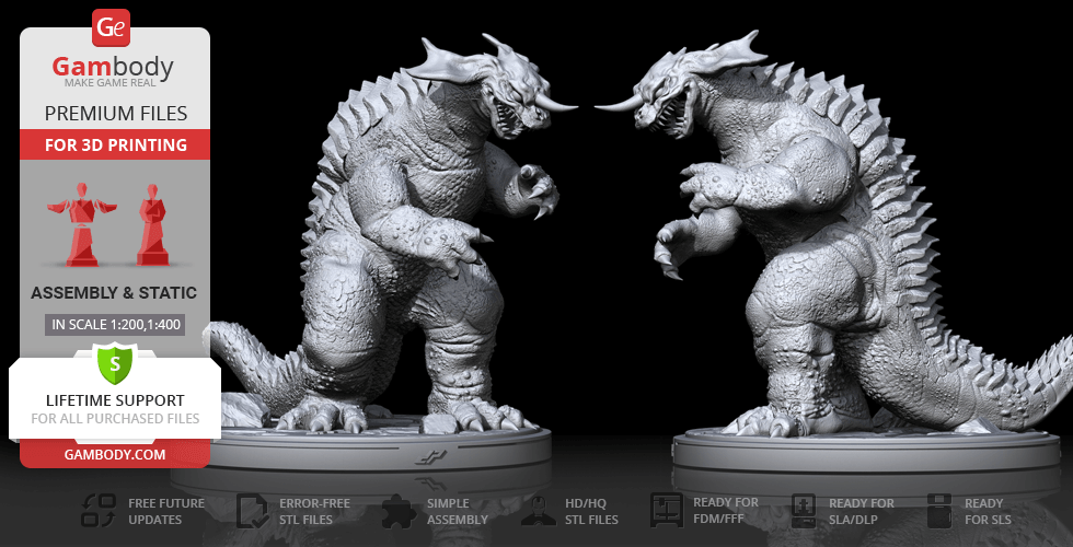 Buy Baragon 3D Printing Figurine | Assembly