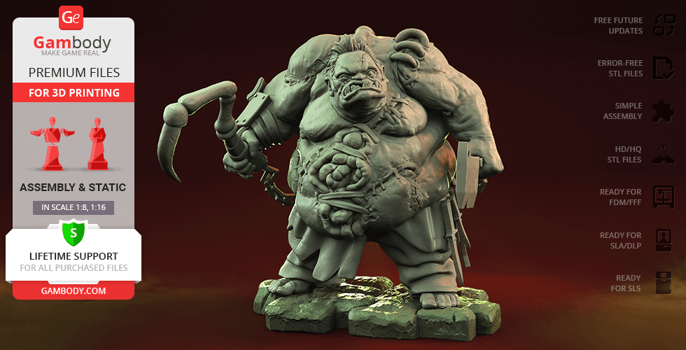 Buy Pudge 3D Printing Figurine | Assembly