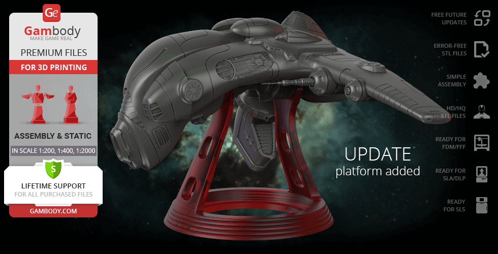 A detailed 3D model of the Taranis ship from EVE Online on a red display stand.