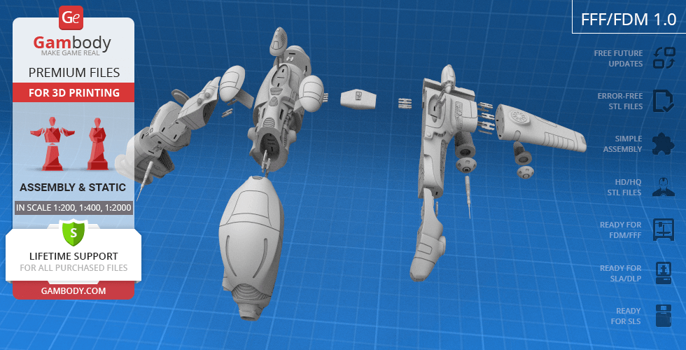 3D model of Taranis ship from EVE Online, displayed disassembled on a blue grid background.