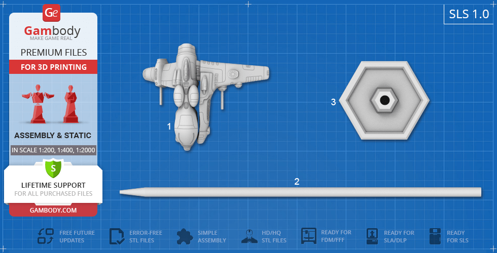 A 3D model kit of the Taranis ship from EVE Online, featuring ship parts and a base for assembly.