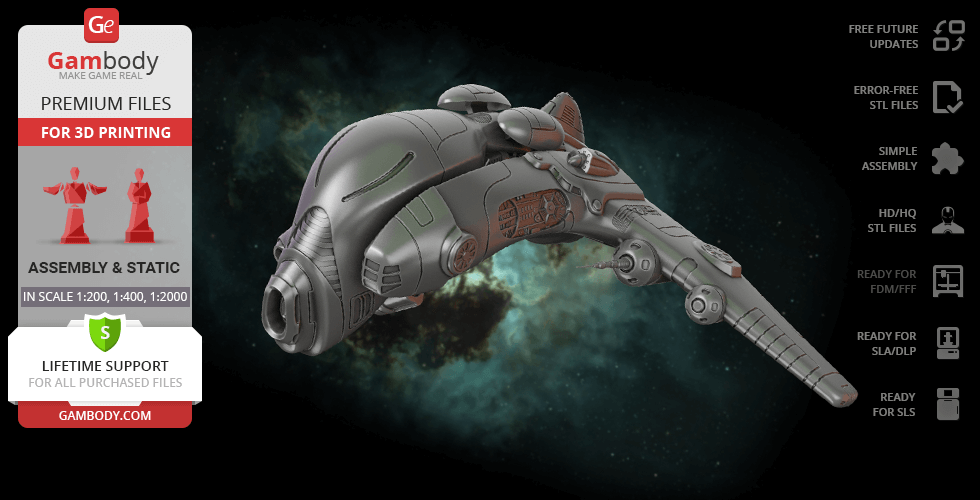 A detailed 3D model of the Taranis ship from EVE Online, designed for 3D printing.
