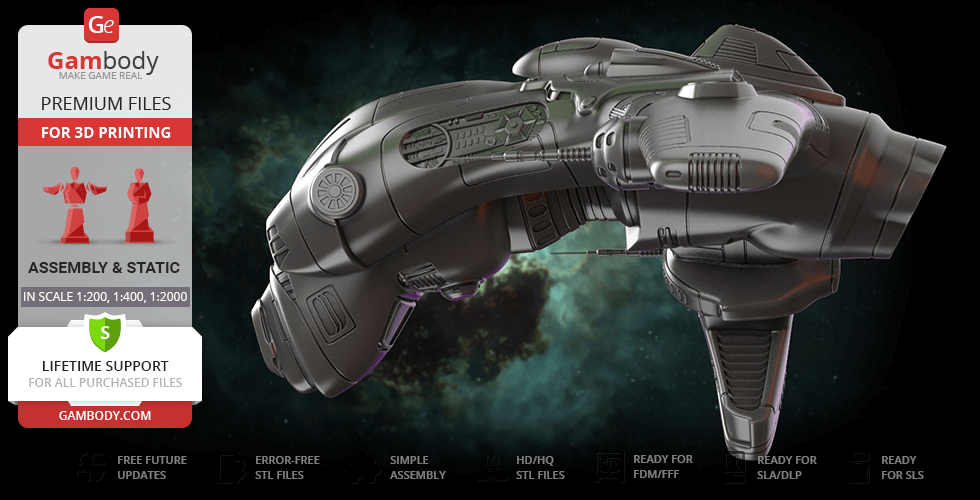 A detailed 3D model of the Taranis spaceship from EVE Online, designed for 3D printing.