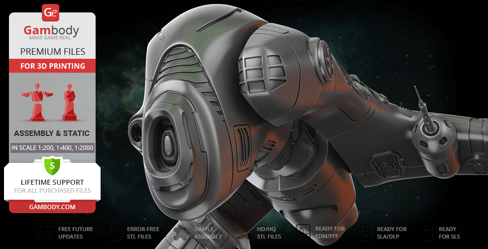 Futuristic spaceship model from EVE Online, designed for detailed 3D printing.