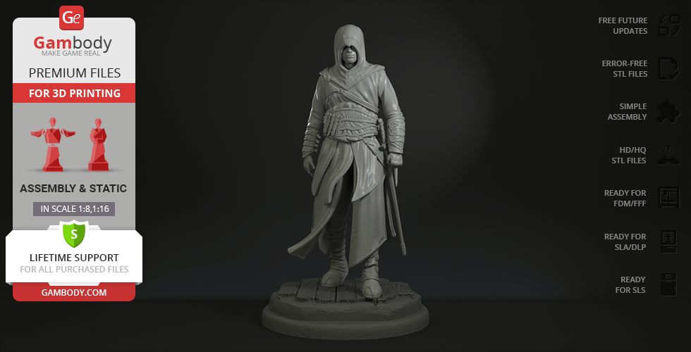 Buy Assassin 3D Printing Figurine | Assembly