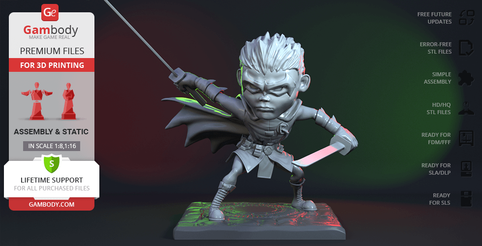 Buy Chibi Robin 3D Printing Figurine | Assembly