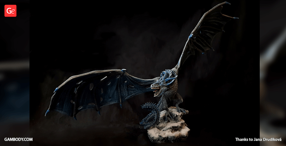 Buy Viserion Ice Dragon 3D Printing Figurine | Assembly