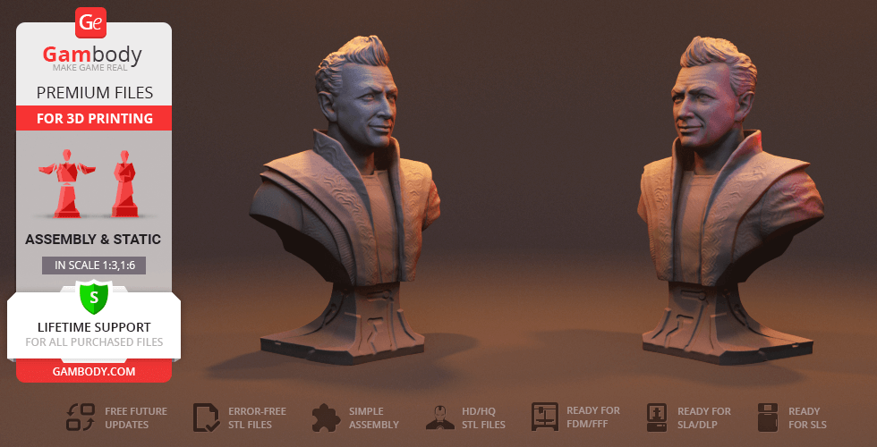 Buy The Grandmaster Bust 3D Printing Figurine | Assembly