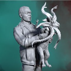 preview of Nick Fury & Cat 3D Printing Figurines in Diorama | Assembly