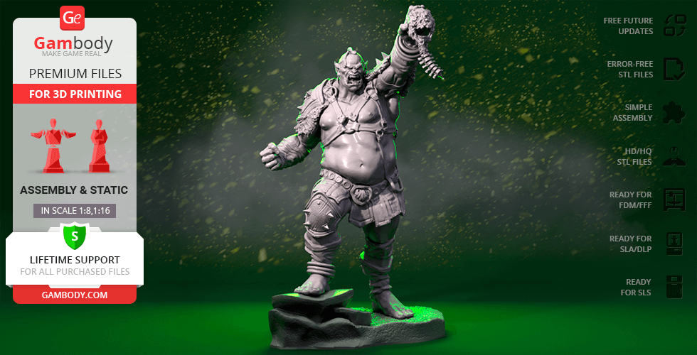 Buy Orc The Executioner 3D Printing Figurine | Assembly