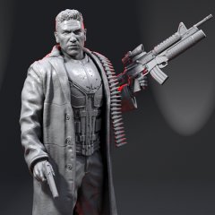 preview of The Punisher 3D Printing Figurine | Assembly
