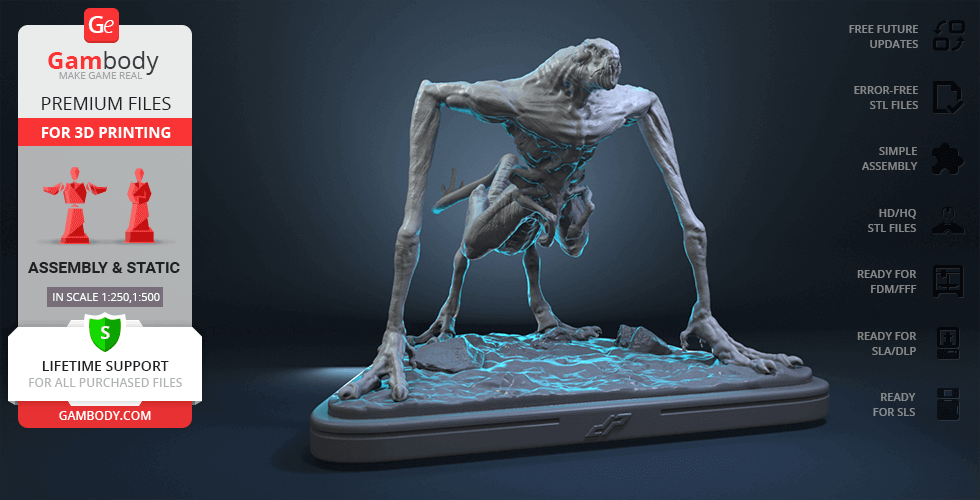 Buy Cloverfield Monster 3D Printing Figurine | Assembly