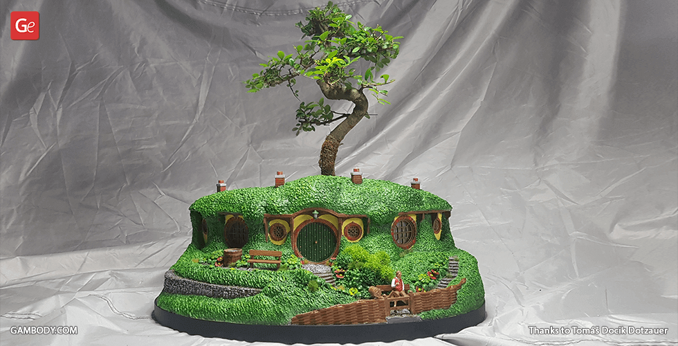 Gambody STL files of Hobbiton Bonsai Pot for 3D Printer