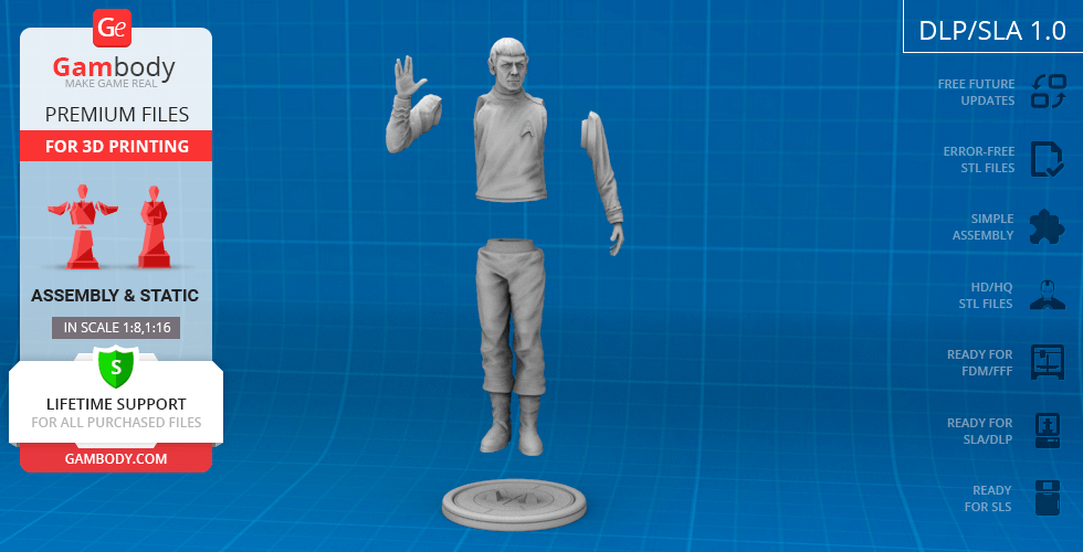 3D model of a character in a uniform, making a unique hand gesture, designed for 3D printing.