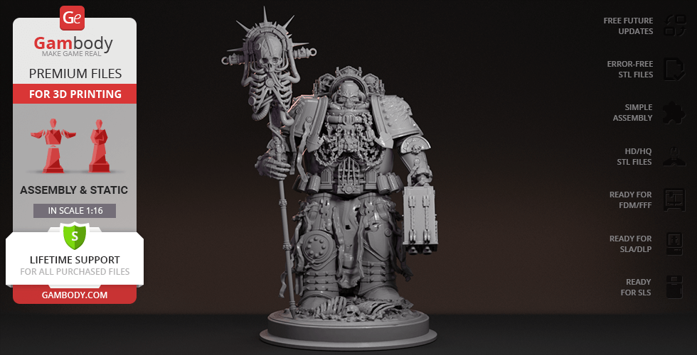 Buy Chaplain 40k 3D Printing Figurine | Assembly