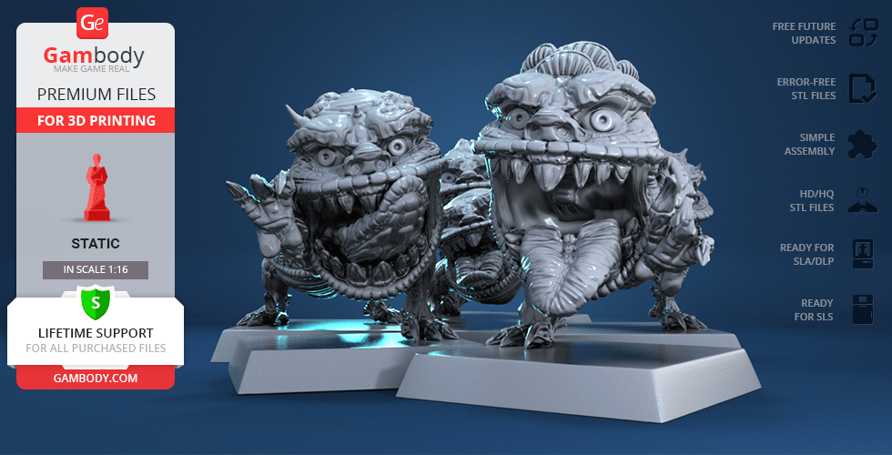 Buy Squiggly Beasts 3D Printing Miniatures | Static