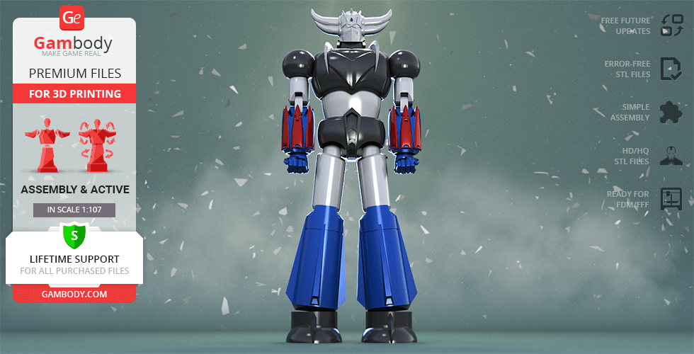 Buy Grendizer 3D Printing Model | Assembly + Action