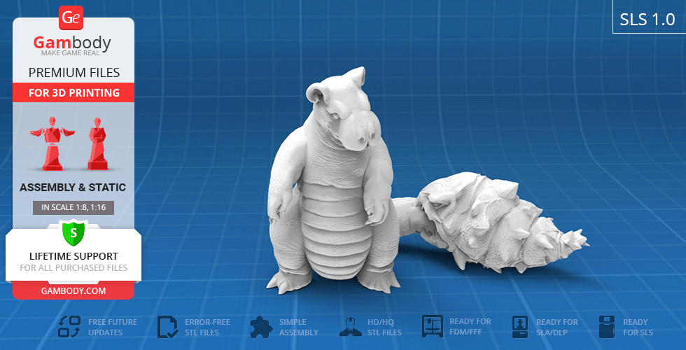 Pokemon shellder evolution pack 3D model 3D printable