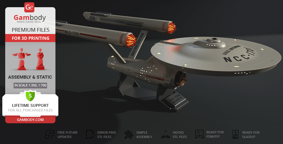 Buy USS Enterprise NCC-1701 3D Printing Model | Assembly