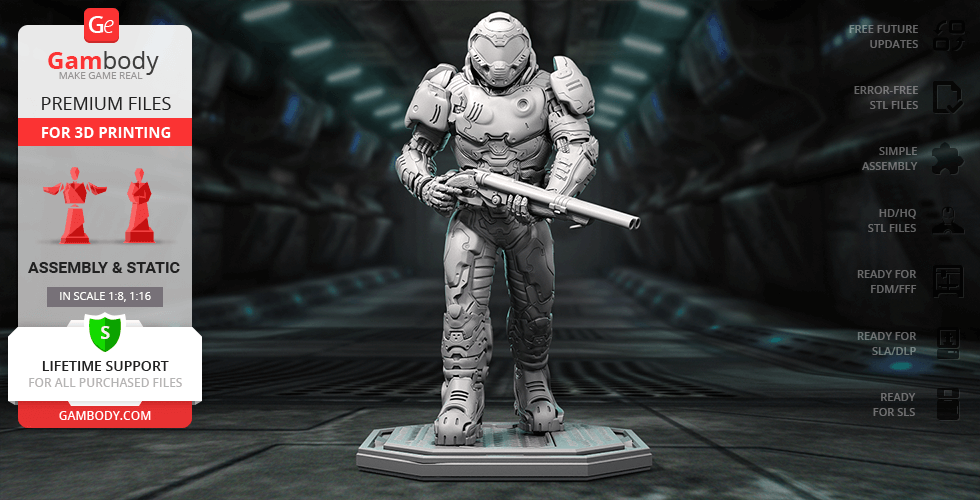 Buy Doom Slayer 3D Printing Figurine | Assembly