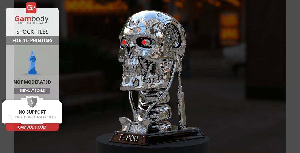 Buy Terminator T-800 Bust 3D Print Model
