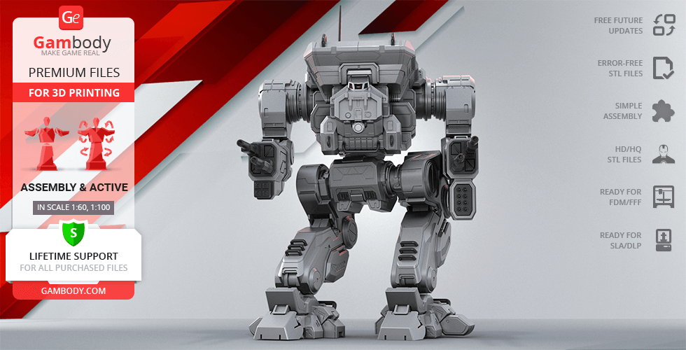 Buy MWO Warhawk 3D Printing Model | Assembly + Action