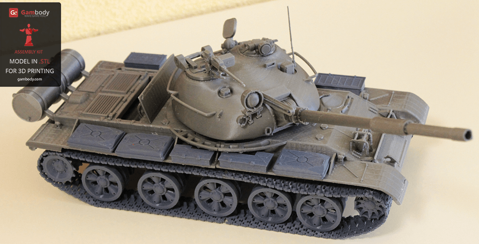 Buy T-62 Tank 3D Printable Model | Assembly Model 