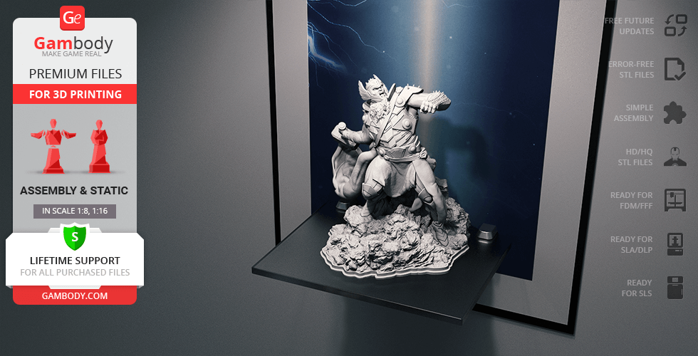 King Thor 3D Printing Figurine | Assembly