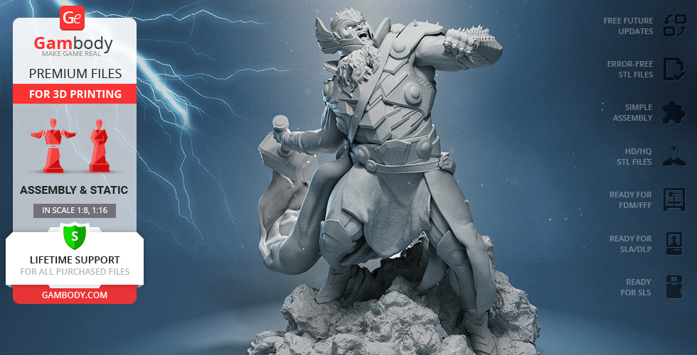 Gambody STL files of King Thor for 3D Printing