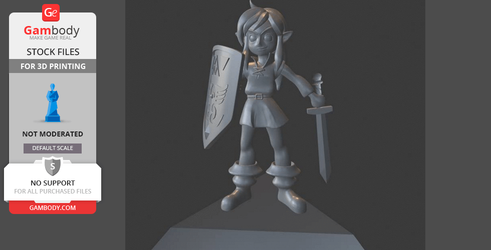 Link - Zelda Breath of the Wild 3D model 3D printable