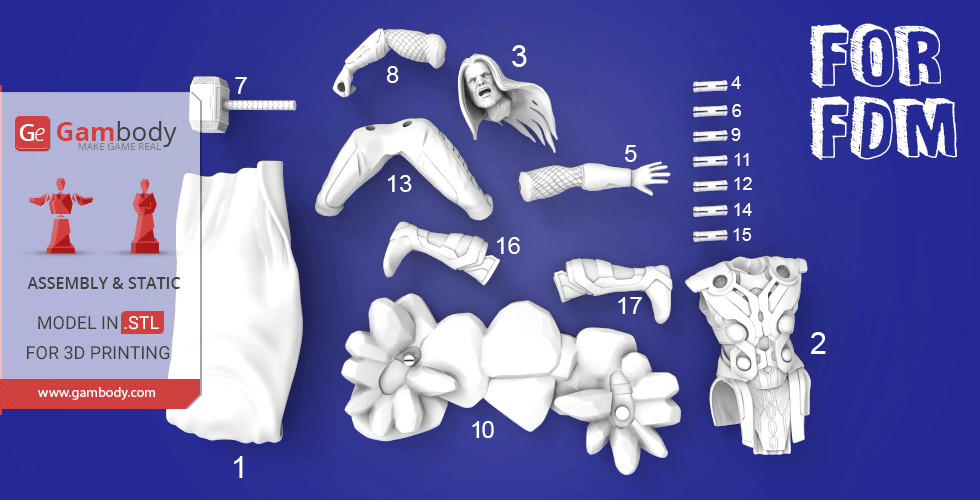 Thor God of Thunder Marvel - STL files for 3D Printing