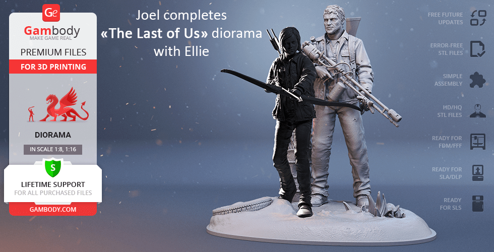 Ellie and Joel The Last of Us - STL File 3D Print