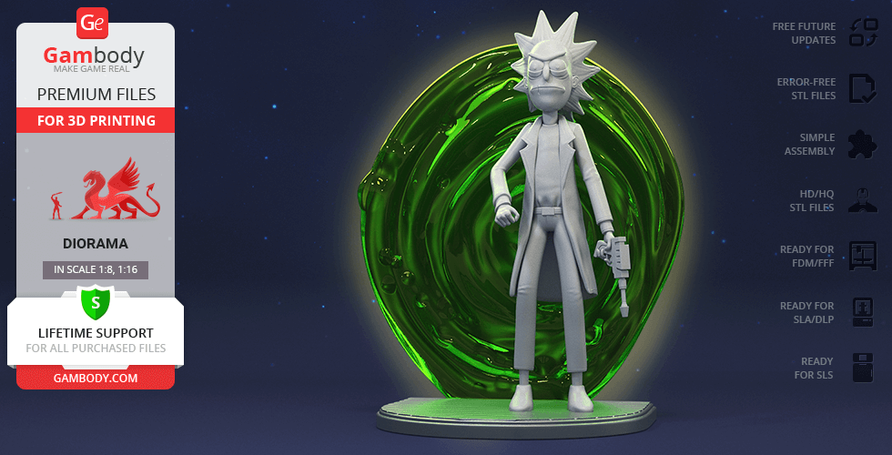 Buy Rick 3D Printing Figurine | Assembly
