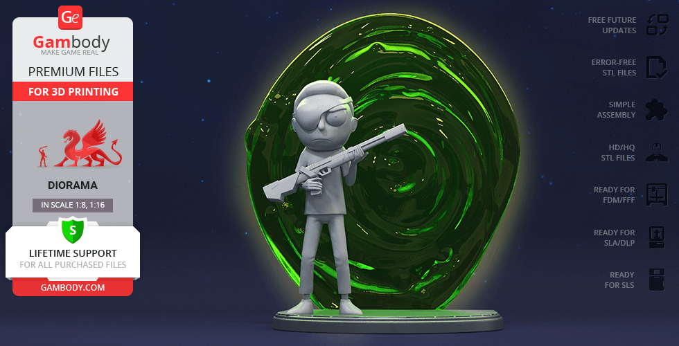 Buy Morty 3D Printing Figurine | Assembly