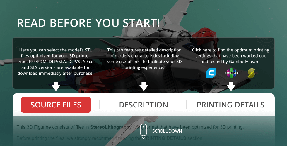 Image with instructions for downloading and printing Hyperion M-03 3D model STL files.