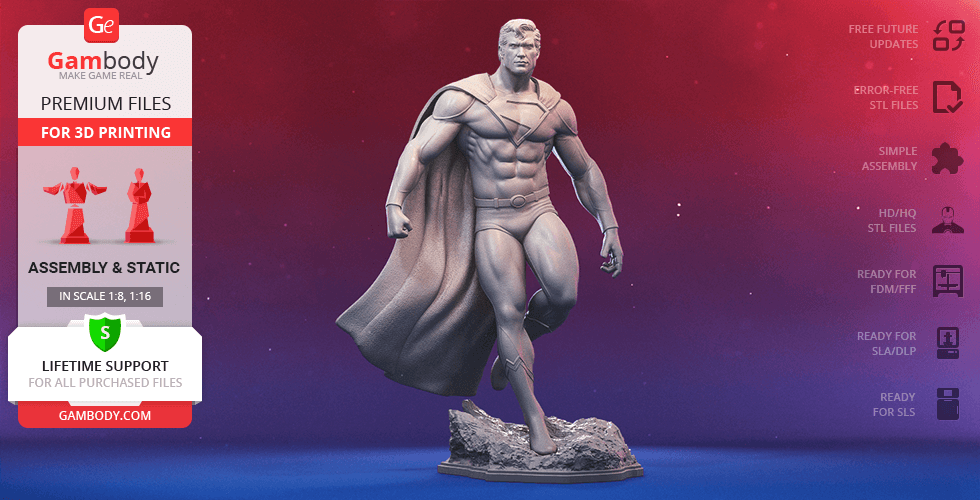Buy Superman Classic 3D Printing Figurine | Assembly 