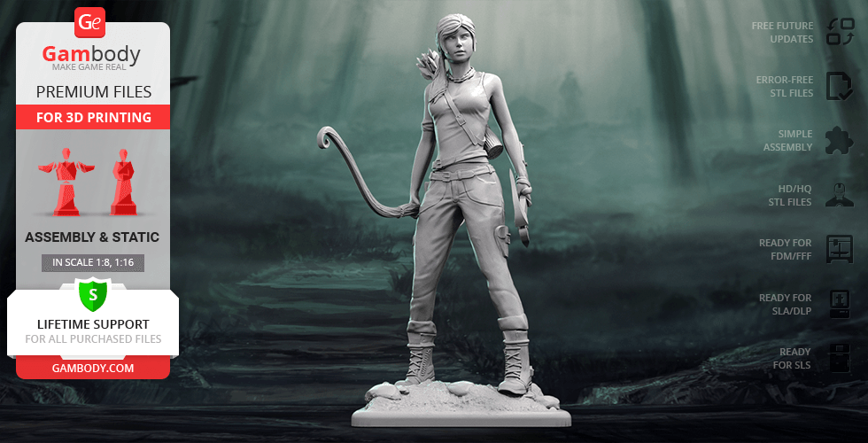 Buy Lara Croft 3D Printing Figurine | Assembly