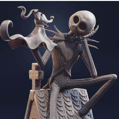 preview of Jack Skellington & Zero 3D Printing Figurines in Diorama | Assembly